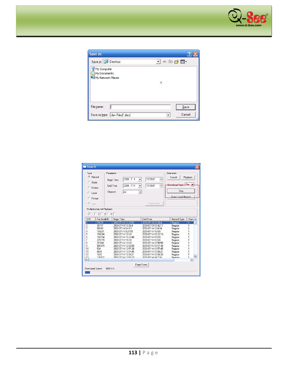 Web operation | Q-See QC40198 User Manual | Page 122 / 141