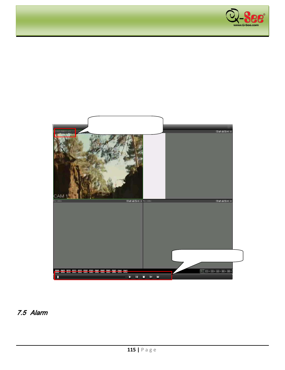 5 alarm, Web operation | Q-See QC40198 User Manual | Page 124 / 141