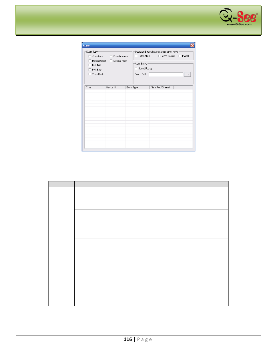 Web operation | Q-See QC40198 User Manual | Page 125 / 141