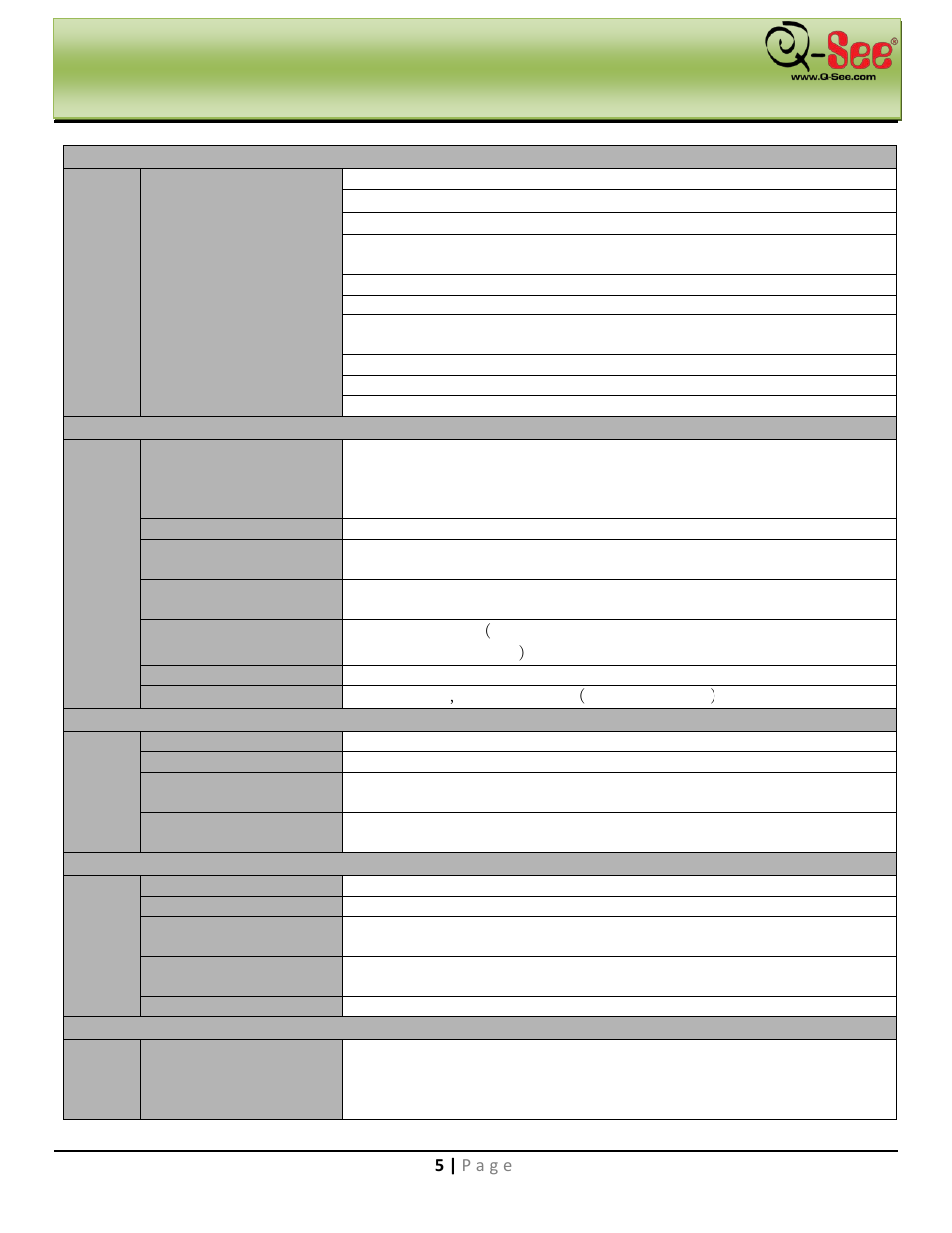 Features & specifications | Q-See QC40198 User Manual | Page 14 / 141