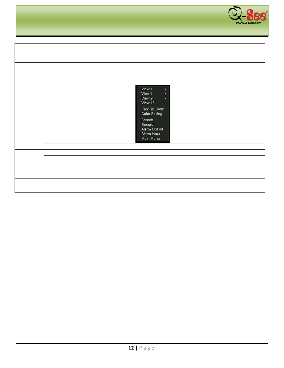 Controls | Q-See QC40198 User Manual | Page 21 / 141