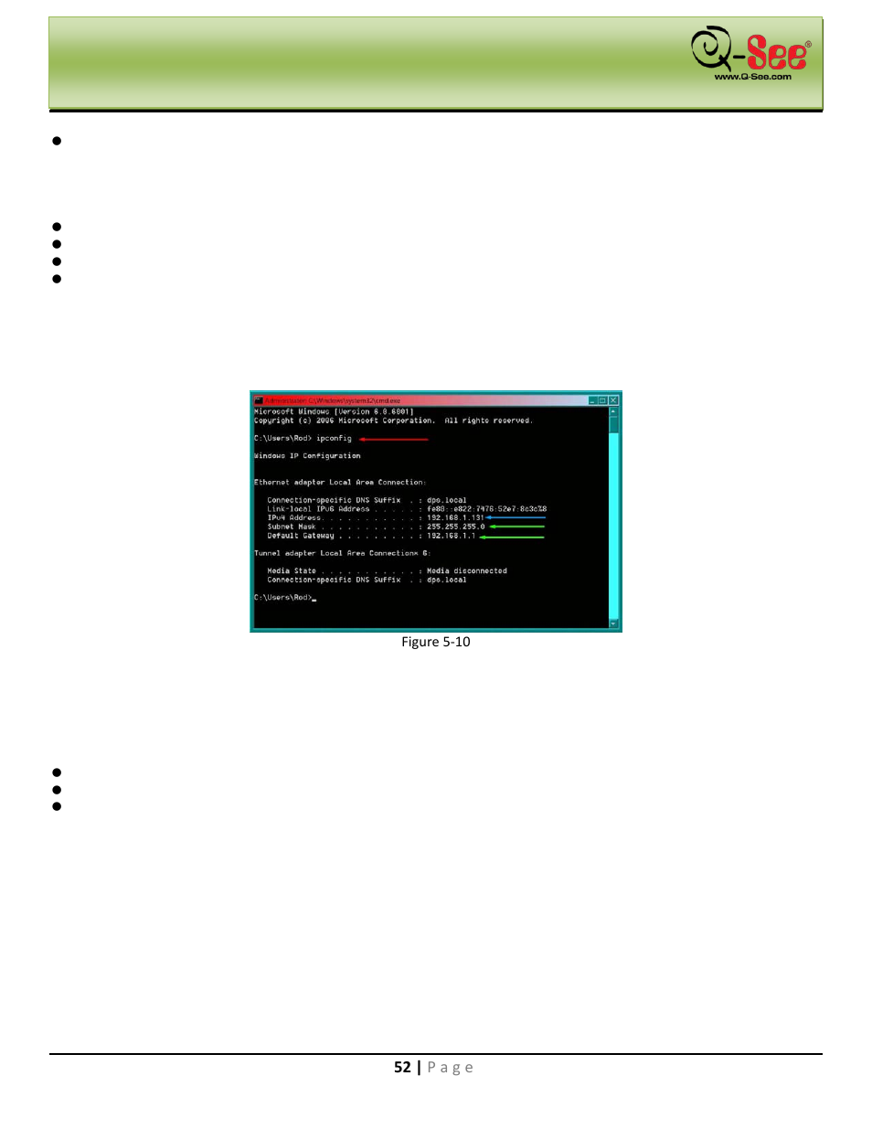 Main menu | Q-See QC40198 User Manual | Page 61 / 141