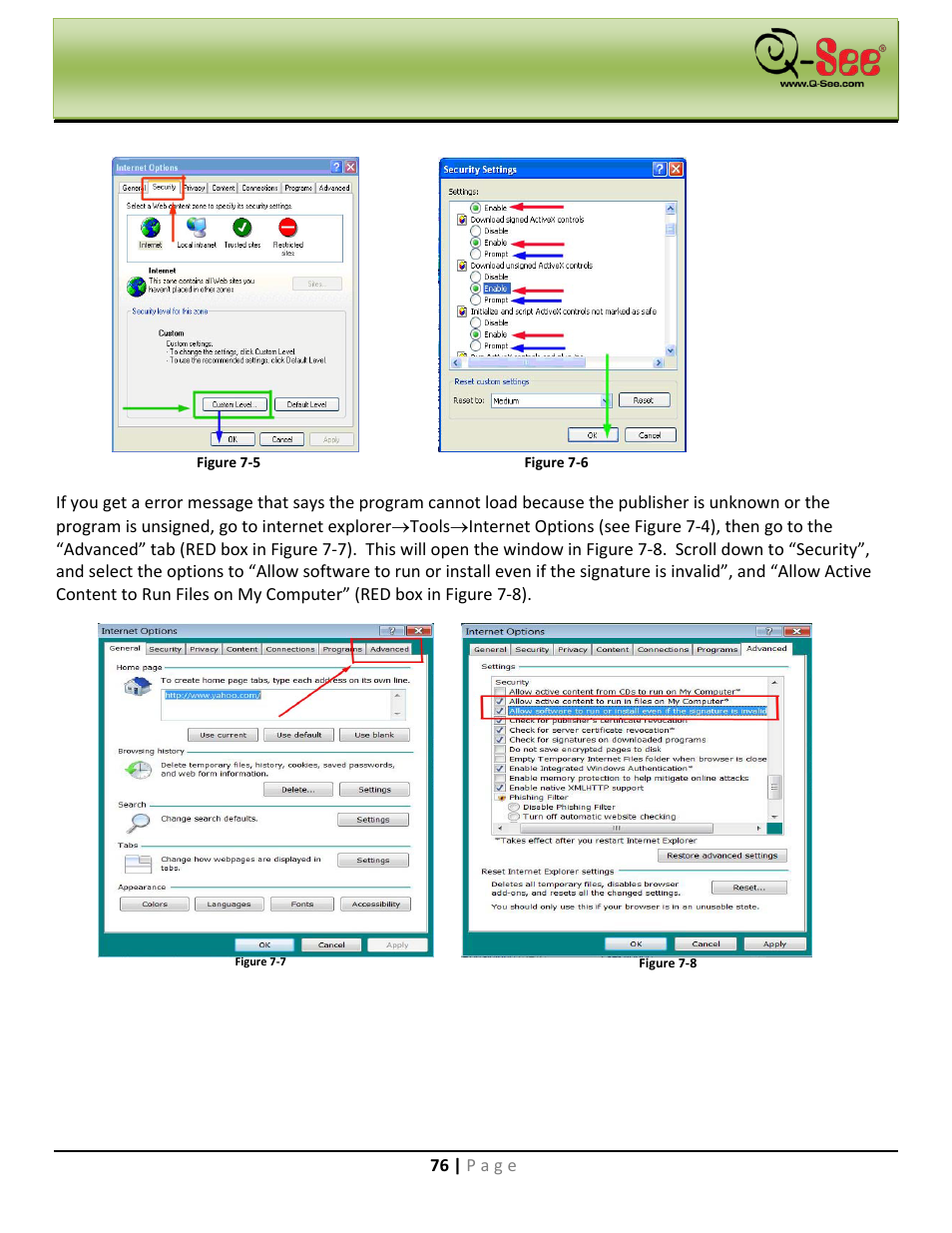 Web operation | Q-See QC40198 User Manual | Page 85 / 141