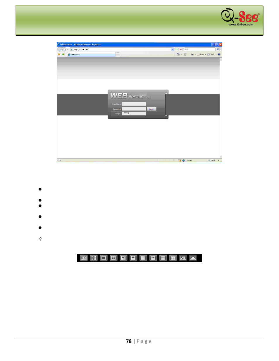 Web operation | Q-See QC40198 User Manual | Page 87 / 141