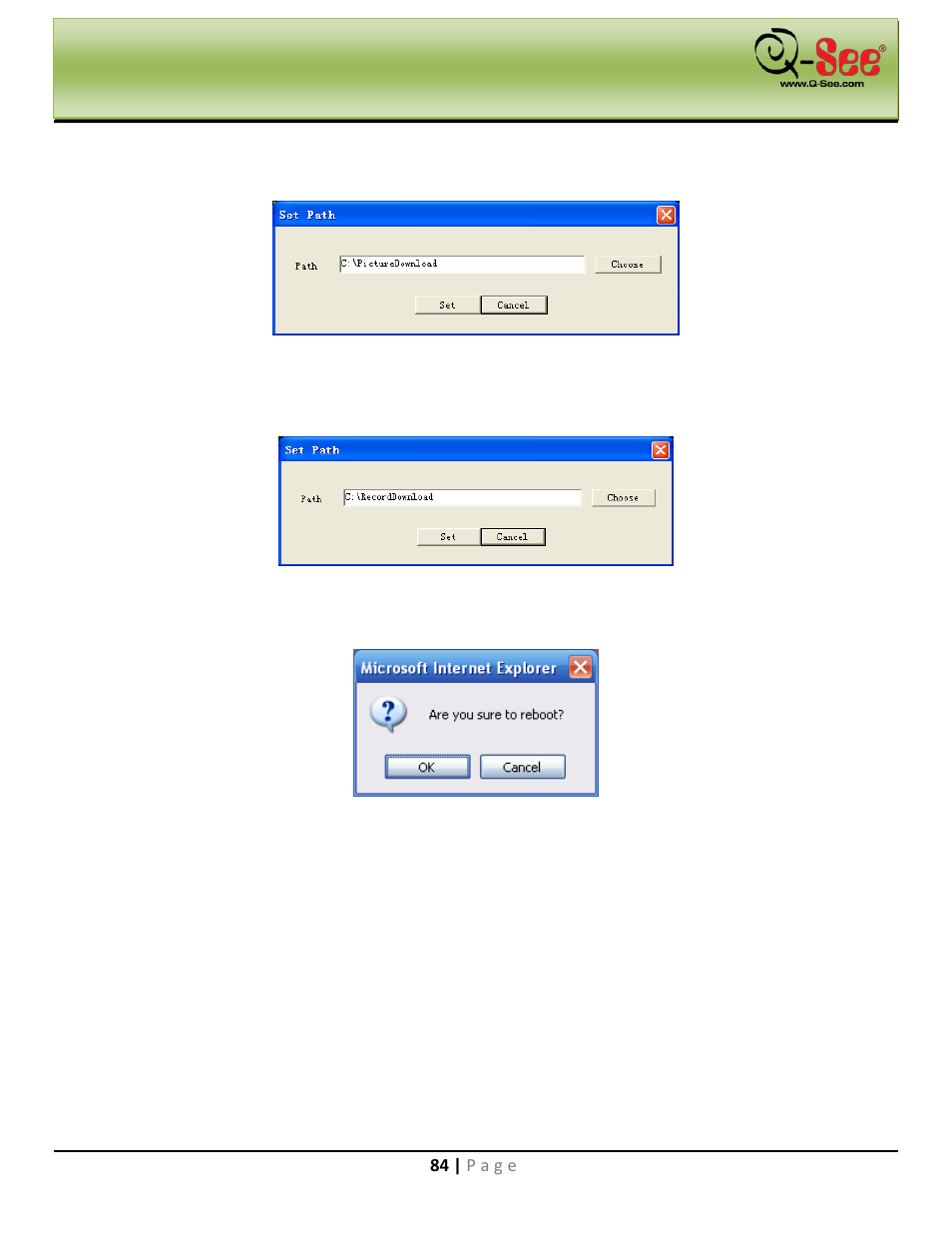 Web operation | Q-See QC40198 User Manual | Page 93 / 141