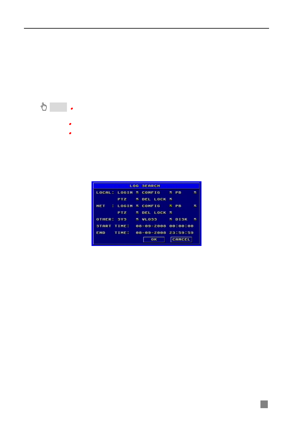 Quick format, Format, Select "format" button | System log, Local, net, and other, Time | Q-See QSDF8204 User Manual | Page 27 / 61
