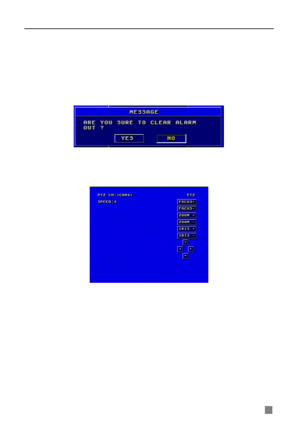 Import configuration & export configuration, Clear alarm out, Shortcut menu | Speed, In ptz mode, press "speed" button, 3 shortcut menu, 1 ptz | Q-See QSDF8204 User Manual | Page 29 / 61