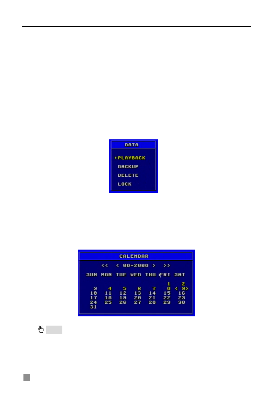 Zoom, In ptz mode, press "zoom" button, Press "+" and "-" buttons to zoom in and zoom out | Focus, In ptz mode, press "focus" button, Press "+" and "-" buttons to control focus, Iris, In ptz mode, press "iris" button, Search, Playback | Q-See QSDF8204 User Manual | Page 30 / 61