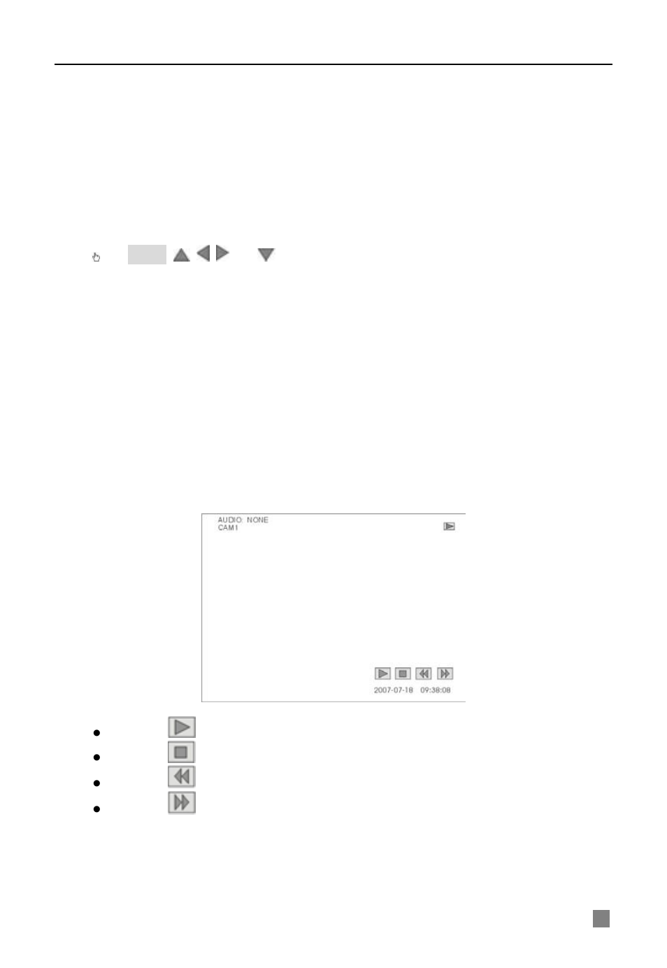 Focus, Zoom, Iris | Stop record/start record, This menu is for starting and stopping recording, Stop record, Start record, Fast reverse and fast forward, 4 stop record/start record, 3 fast reverse and fast forward | Q-See QSDF8204 User Manual | Page 49 / 61