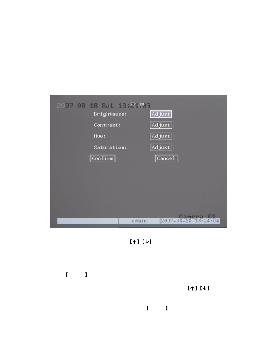 6 video parameters setup | Q-See QSD42908C8 User Manual | Page 43 / 101