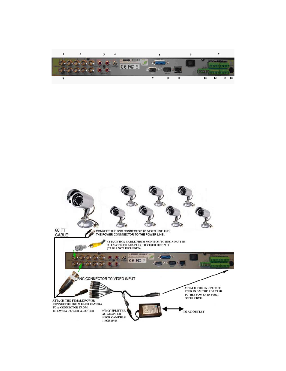 4 system setup, 3 rear panel description | Q-See QSD42908C8 User Manual | Page 8 / 101