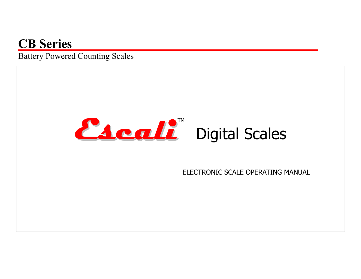 Escali E15CB User Manual | 12 pages