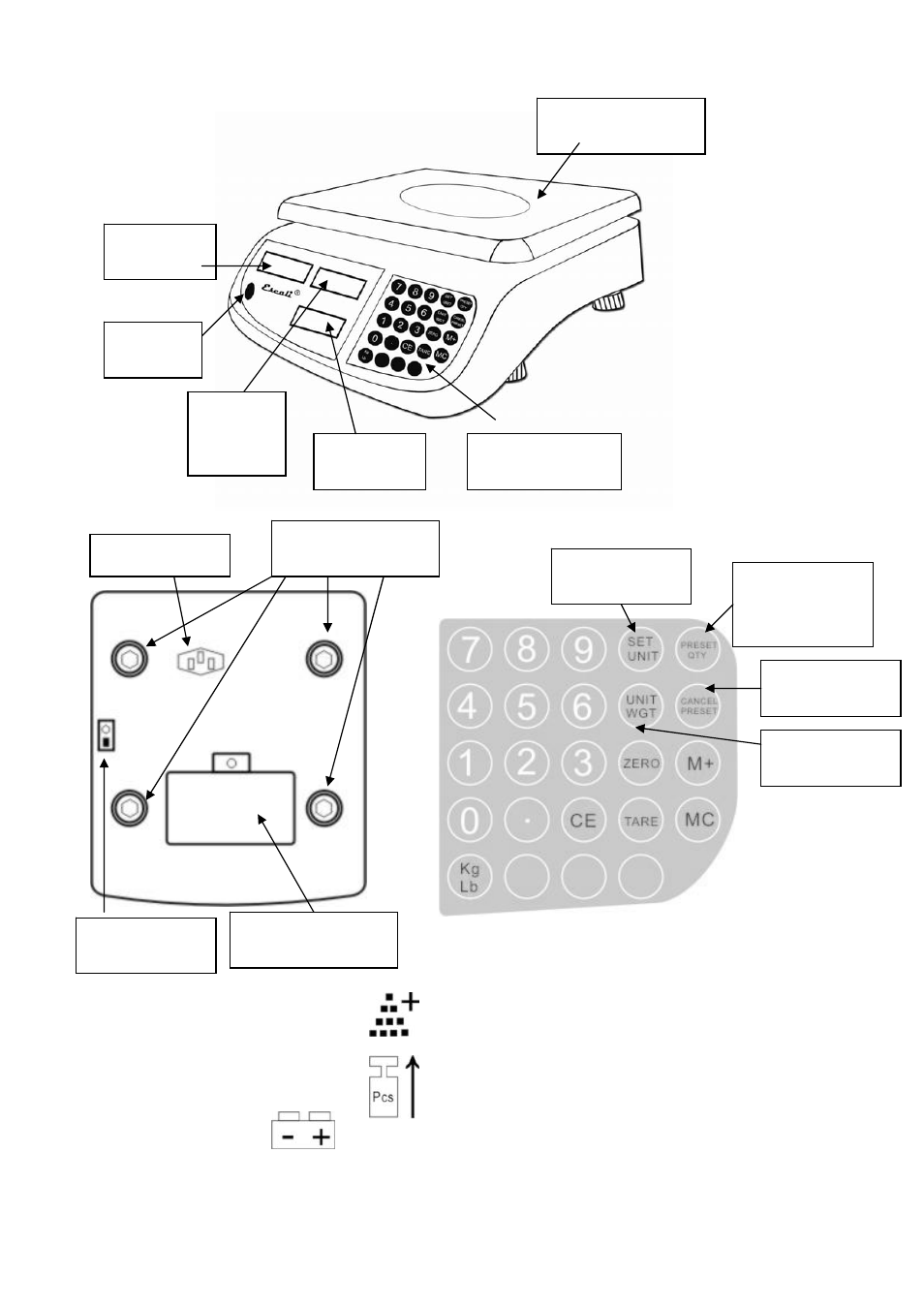 Parts description, Symbols | Escali C3315 User Manual | Page 2 / 7