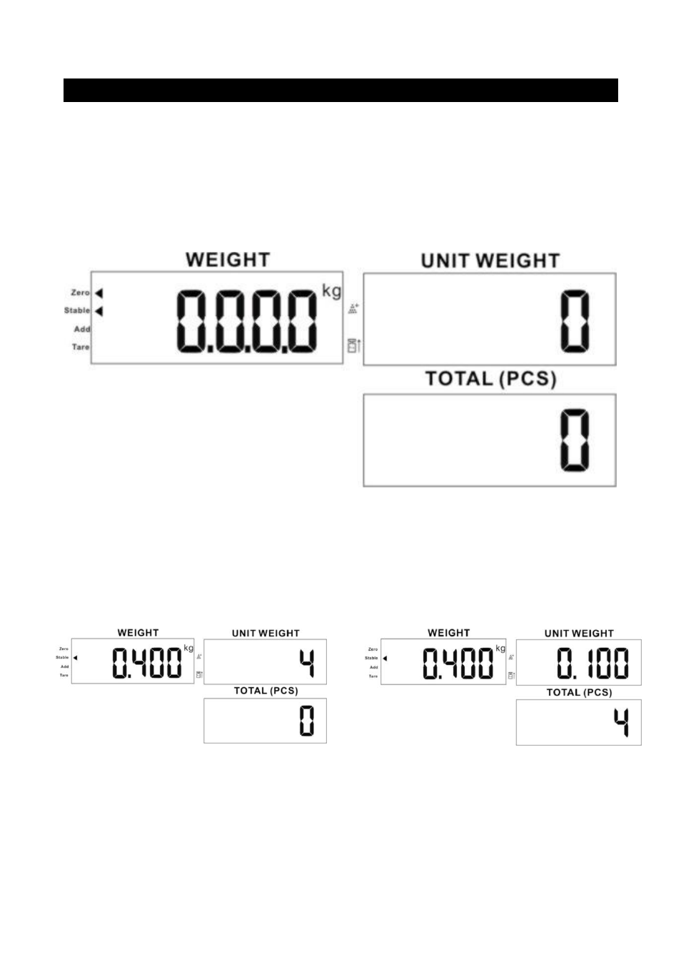 Operation, Level the scale, Activating the scale | Set up unit weight | Escali C3315 User Manual | Page 3 / 7