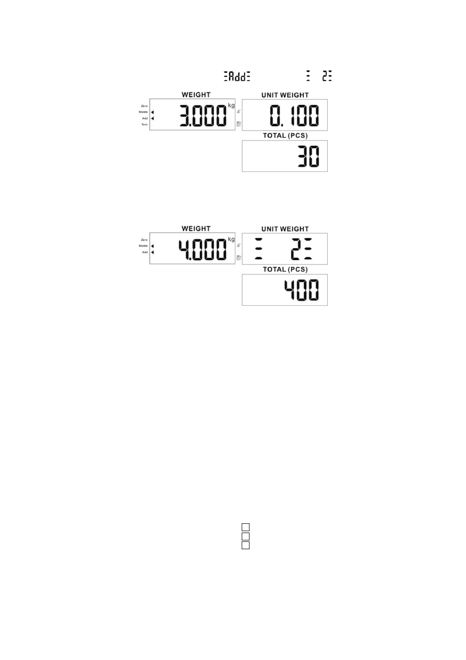 Weight accumulating, Selecting weight unit | Escali C3315 User Manual | Page 5 / 7