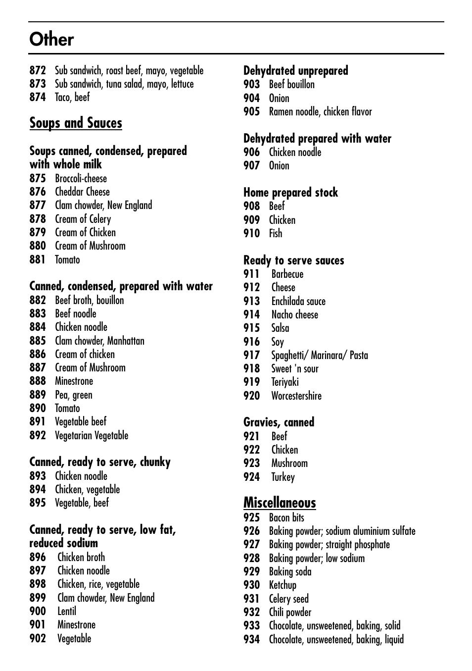 Other, Soups and sauces, Miscellaneous | Escali Cibo User Manual | Page 20 / 21