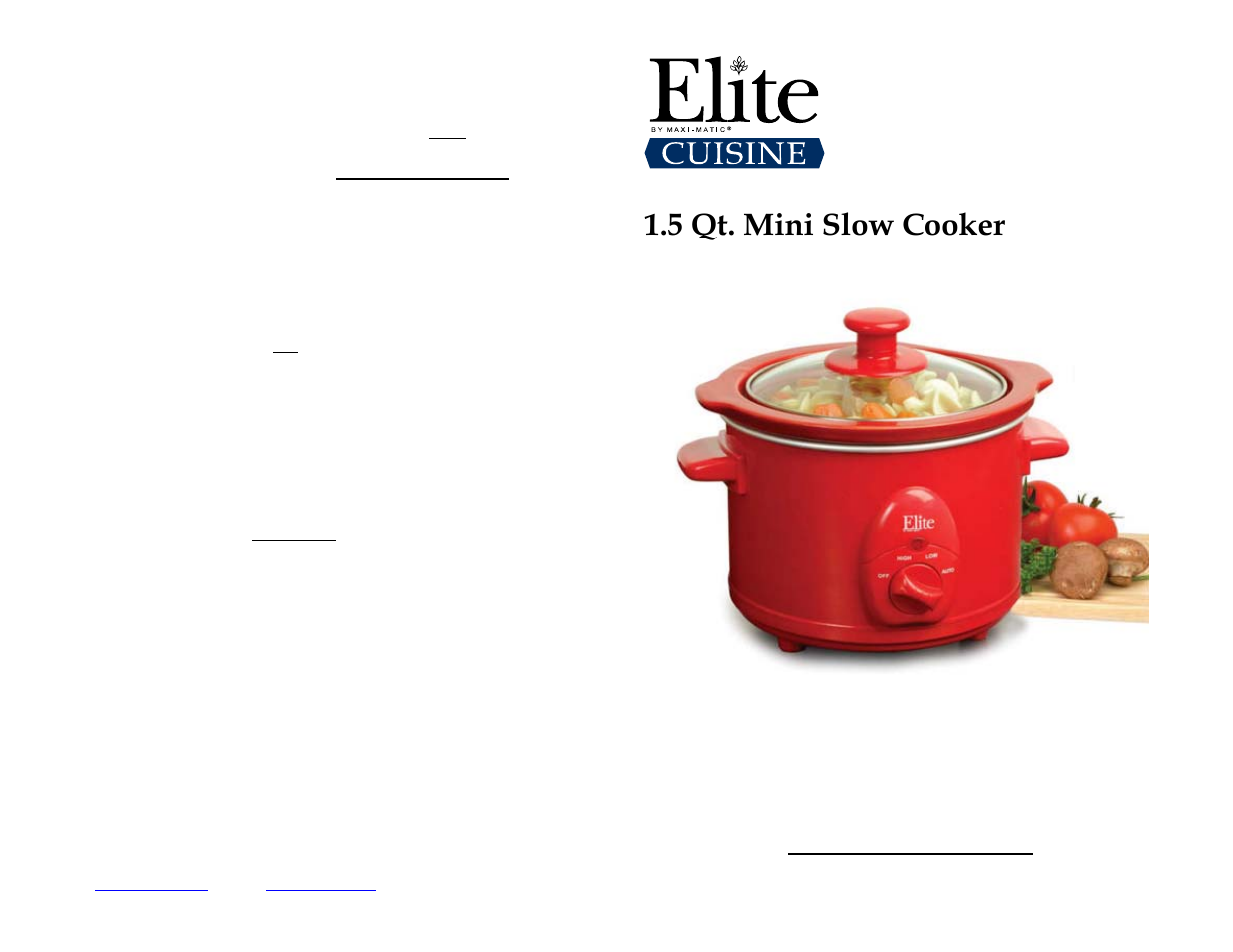 Elite Products MST-250R User Manual | 4 pages