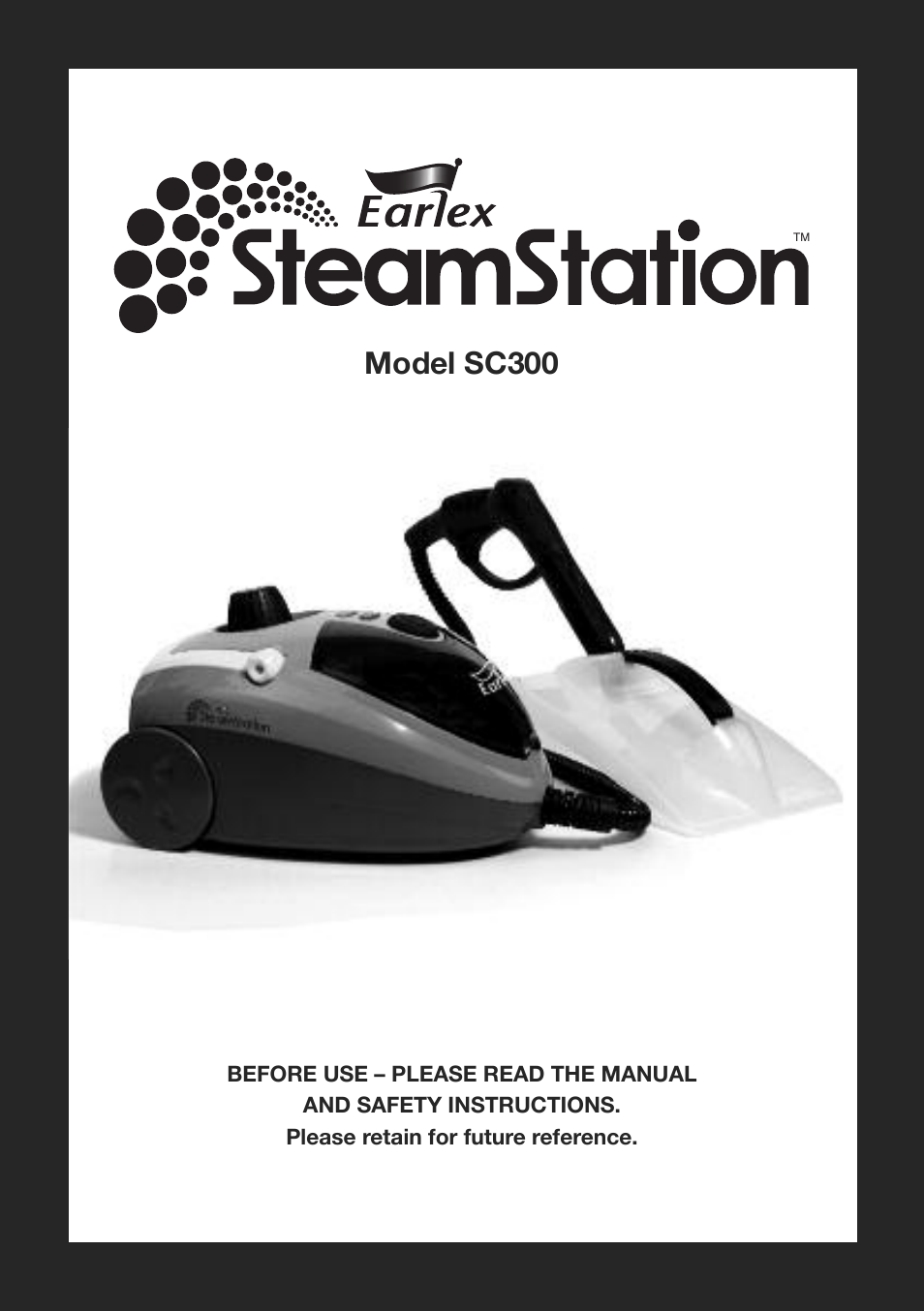 Earlex STEAMSTATION SC300 User Manual | 12 pages