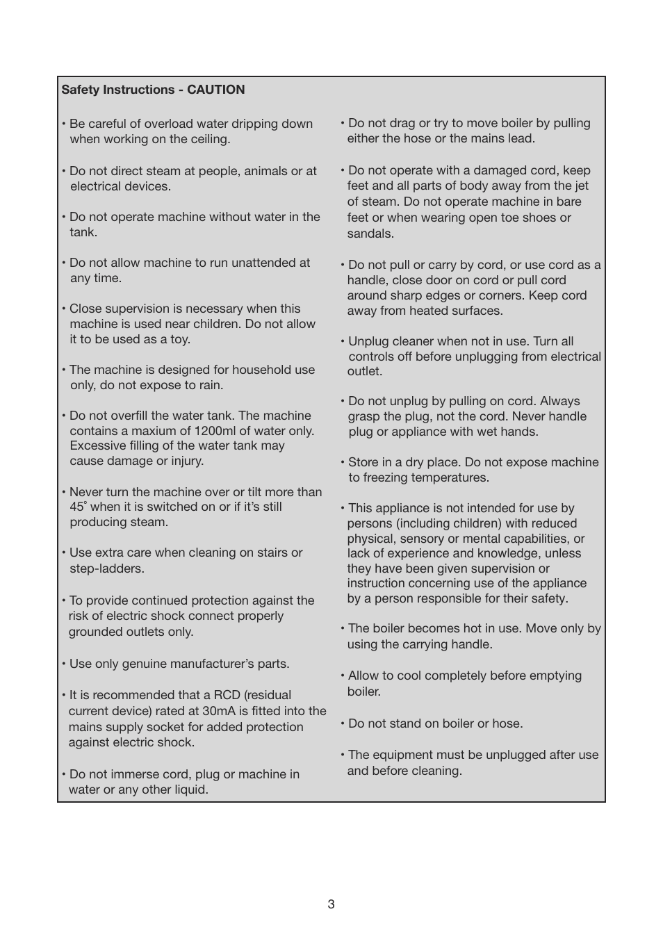 Earlex STEAMSTATION SC300 User Manual | Page 3 / 12
