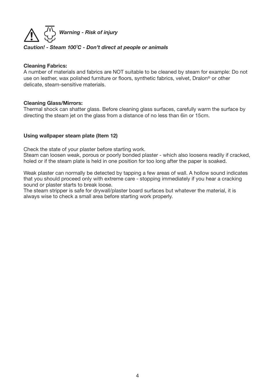Earlex STEAMSTATION SC300 User Manual | Page 4 / 12