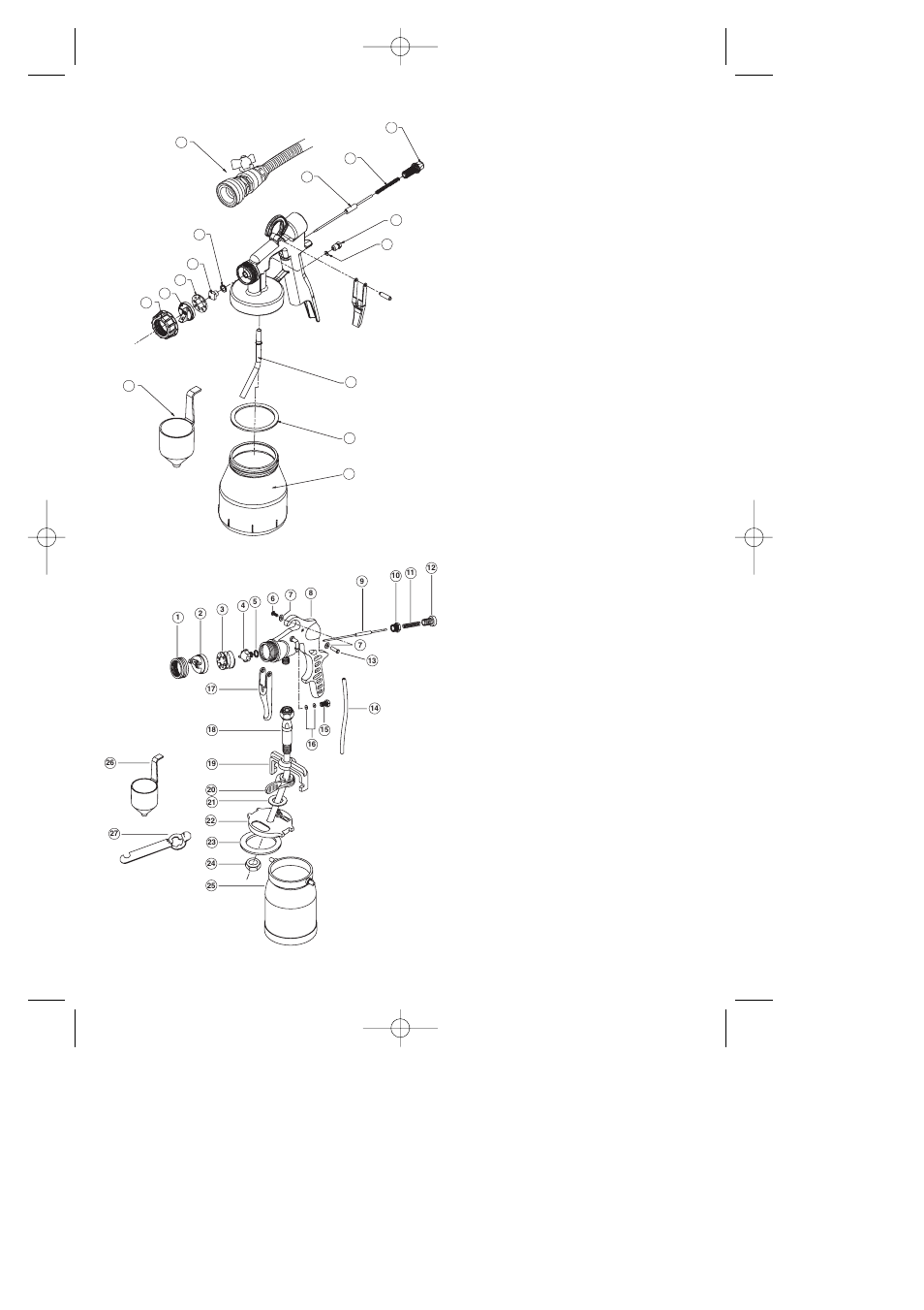 Spray applicator spare parts drawings | Earlex HV7000A User Manual | Page 8 / 12