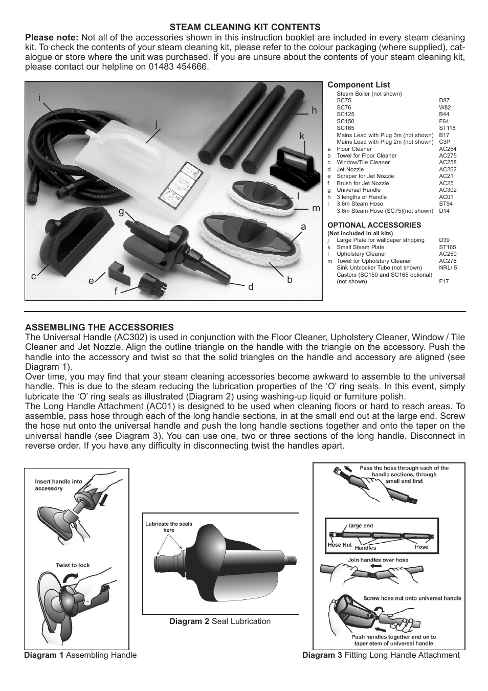 Earlex SC150 User Manual | Page 3 / 8