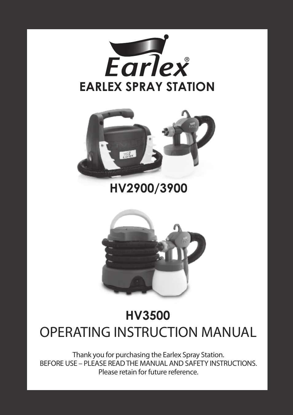 Earlex HV2900 User Manual | 8 pages