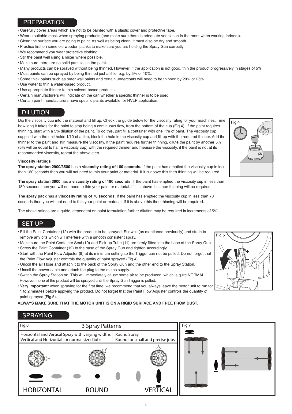 Horizontal vertical round | Earlex HV2900 User Manual | Page 4 / 8