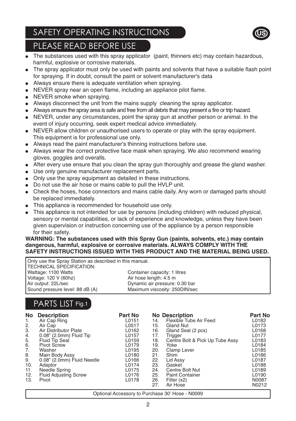 Earlex 6900 User Manual | Page 2 / 20