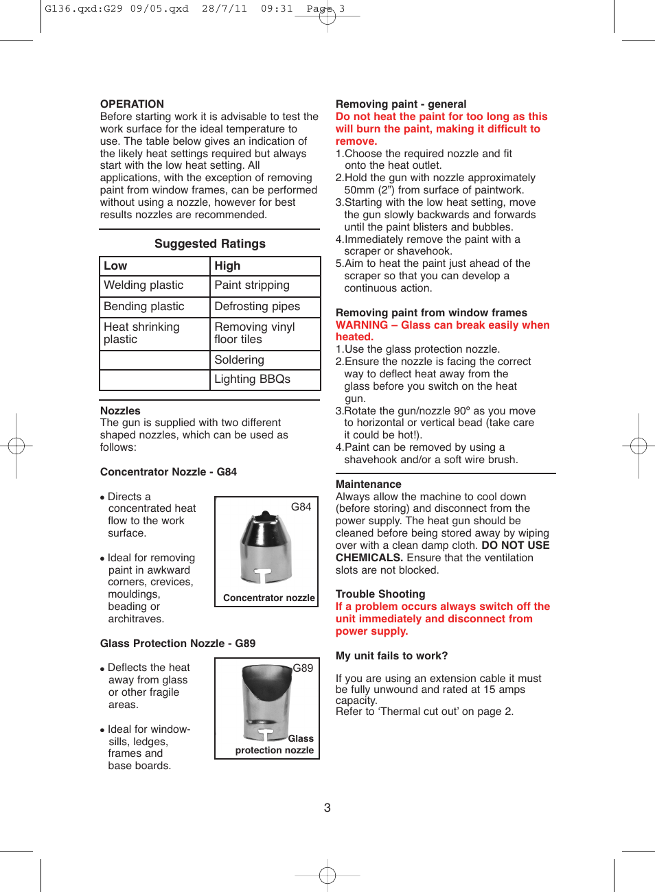 Earlex HG1200 User Manual | Page 3 / 4