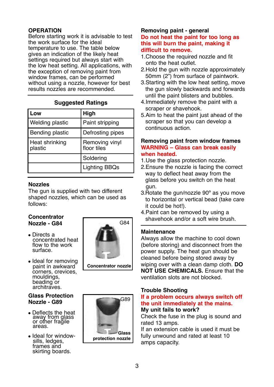 Earlex HG1500 User Manual | Page 3 / 4