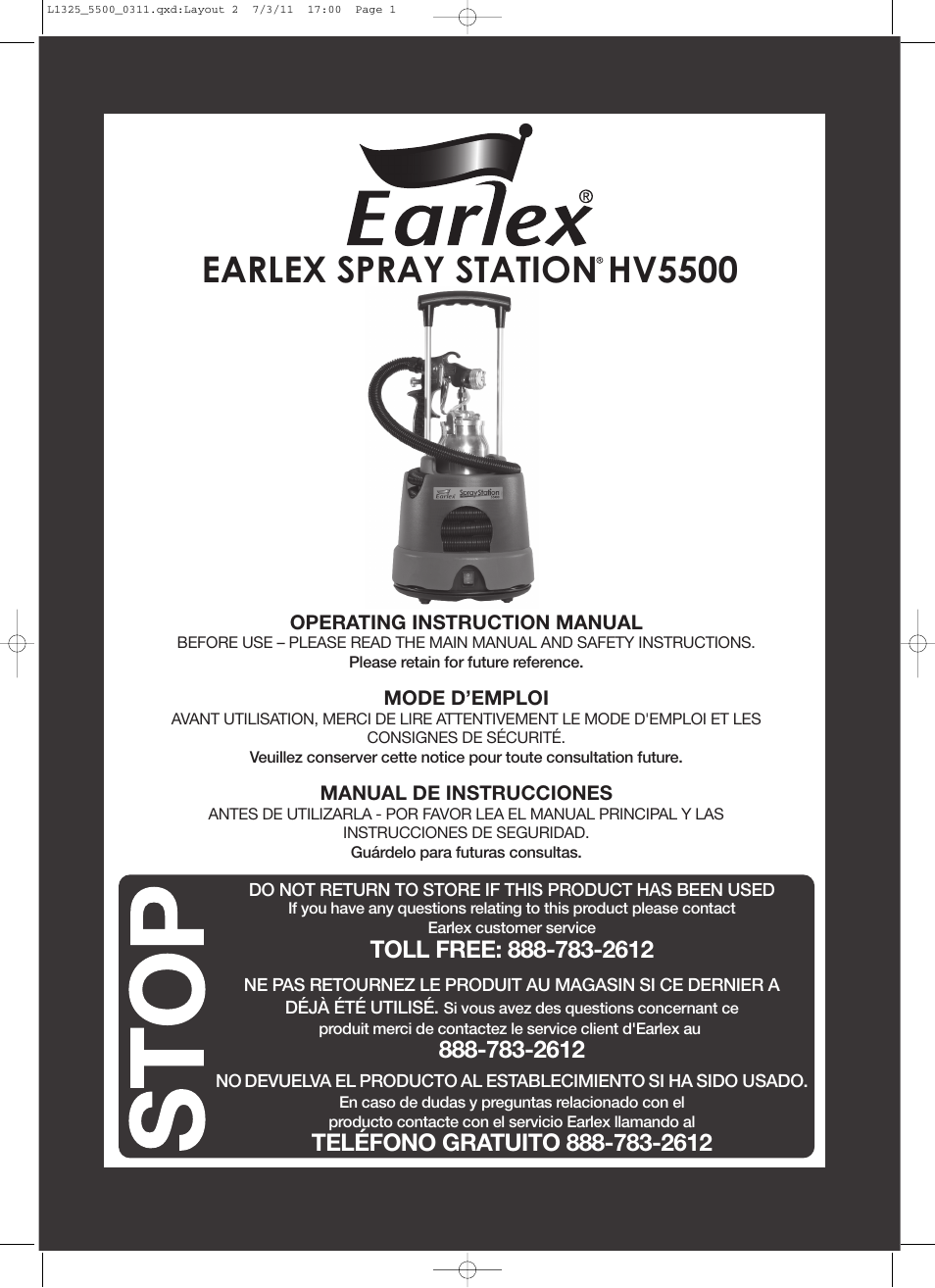 Earlex hv5500 User Manual | 22 pages