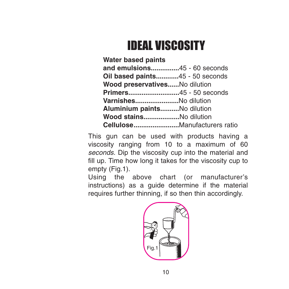 Ideal viscosity | Earlex 3000 User Manual | Page 10 / 24