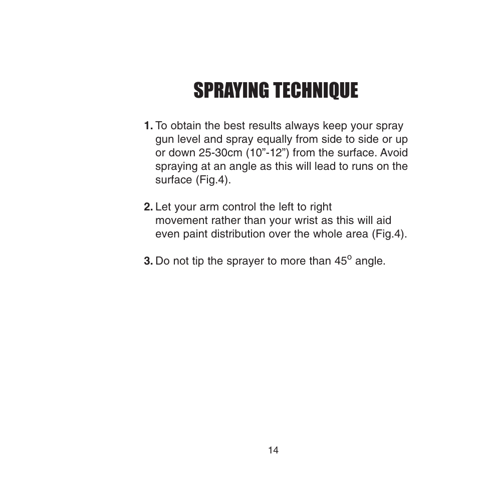 Spraying technique | Earlex 3000 User Manual | Page 14 / 24