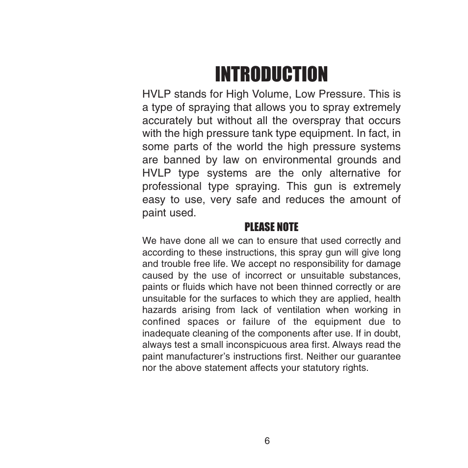 Introduction | Earlex 3000 User Manual | Page 6 / 24