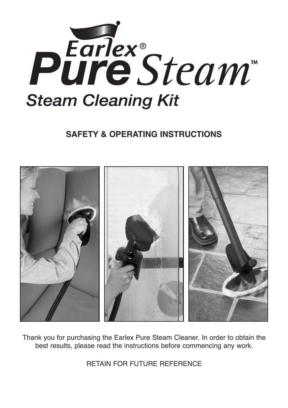 Earlex Pure Steam Cleaner User Manual | 8 pages
