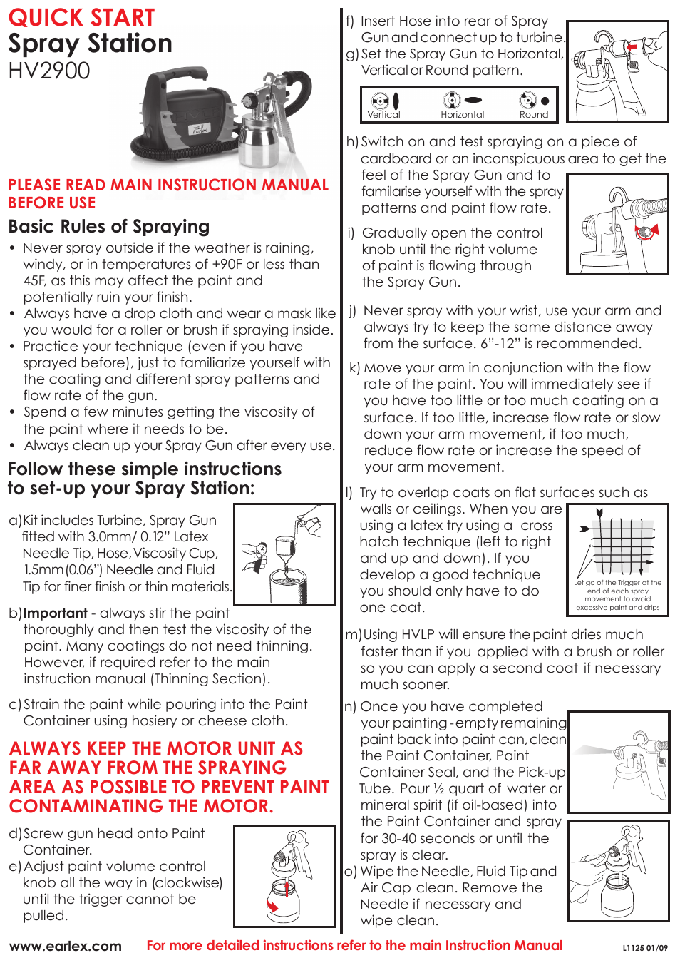 Earlex SPRAY STAT??ON HV2900 User Manual | 1 page