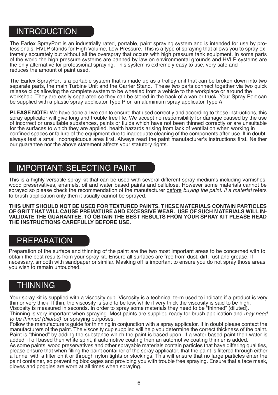 Earlex HV7000 User Manual | Page 6 / 12