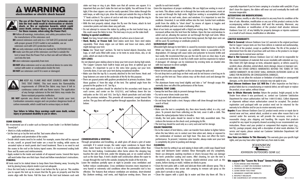 Carekeep copcanyn 09.ai | Eureka Copper Canyon 10 User Manual | Page 2 / 2