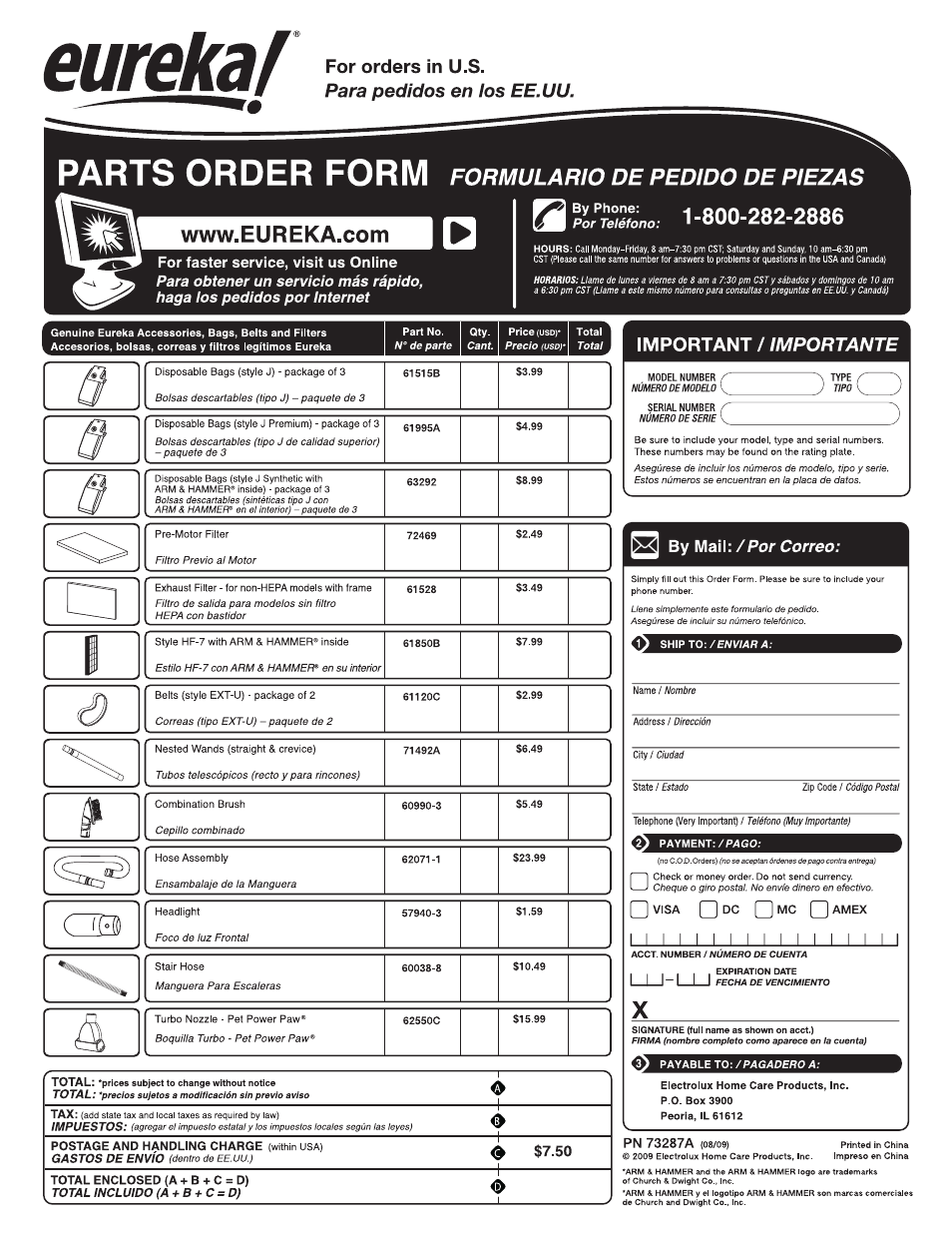 Eureka 2900 Series User Manual | Page 11 / 11