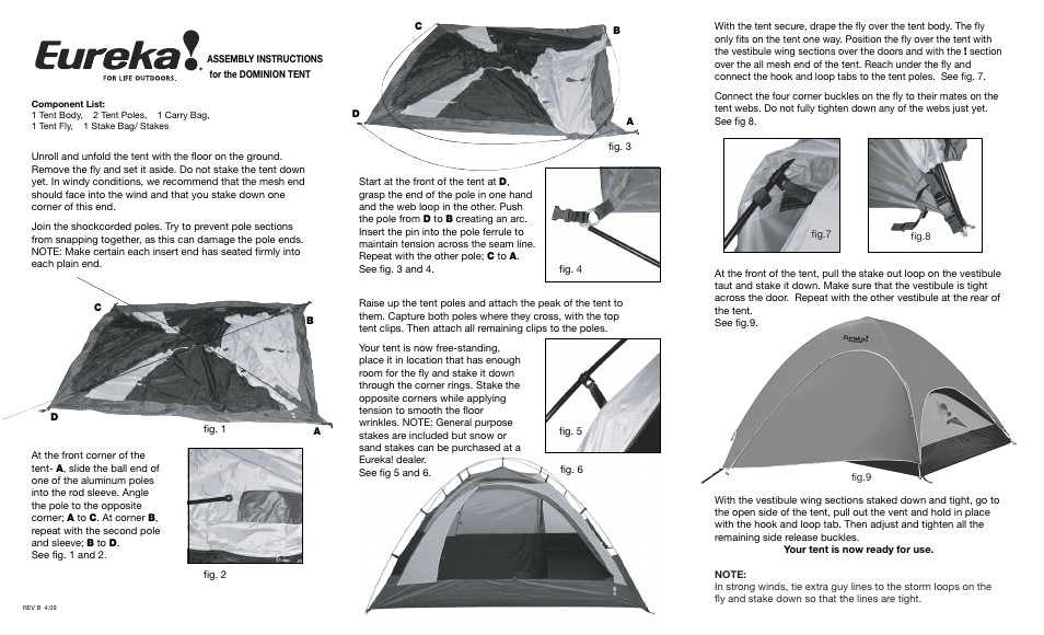 Eureka Dominion User Manual | 2 pages