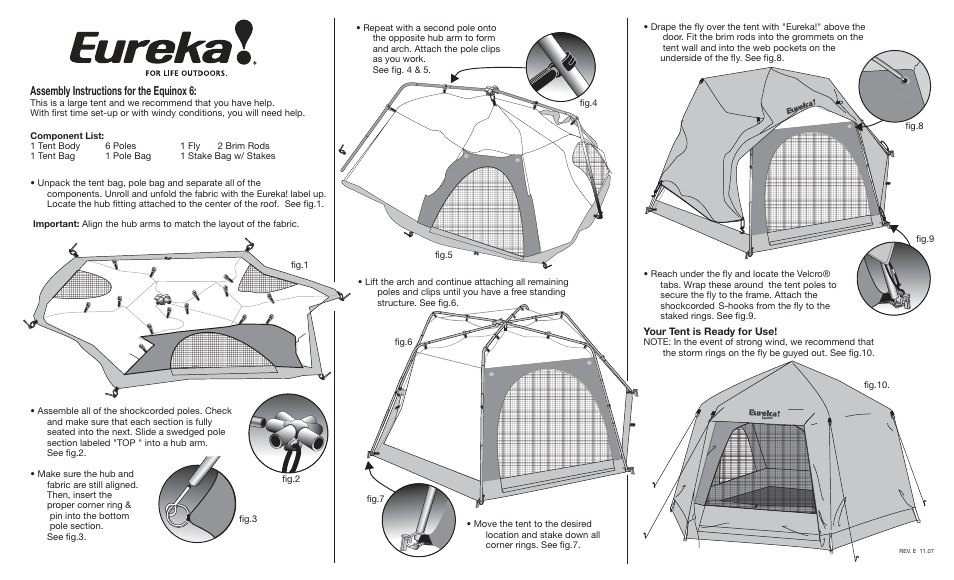 Eureka Equinox 6 User Manual | 2 pages