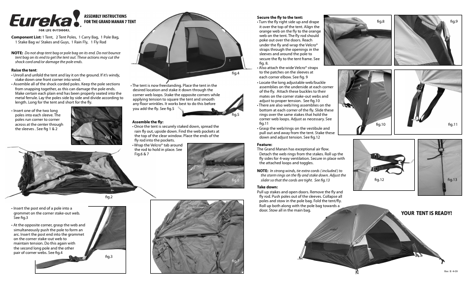 Eureka Grand Manan 7 User Manual | 2 pages