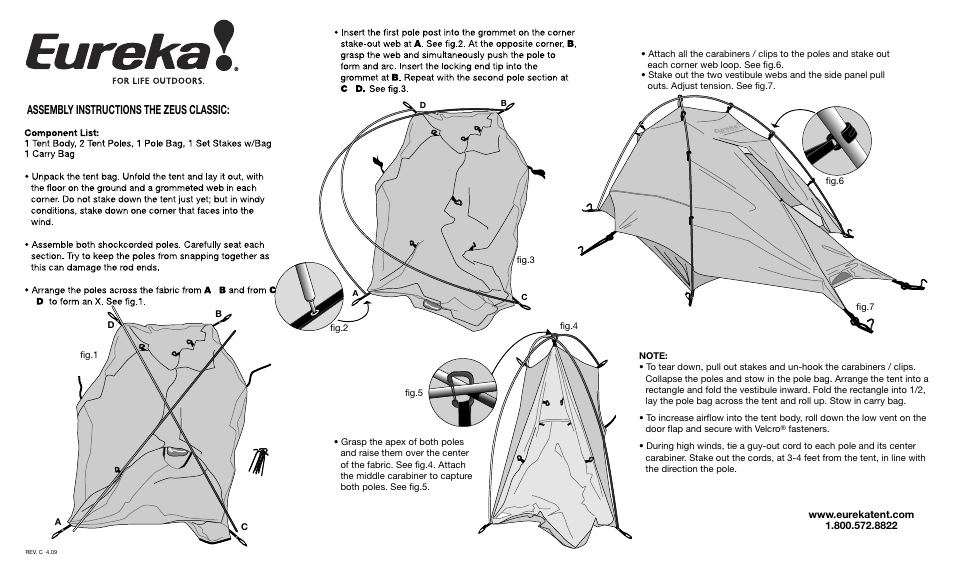 Eureka Zeus Classic User Manual | 2 pages