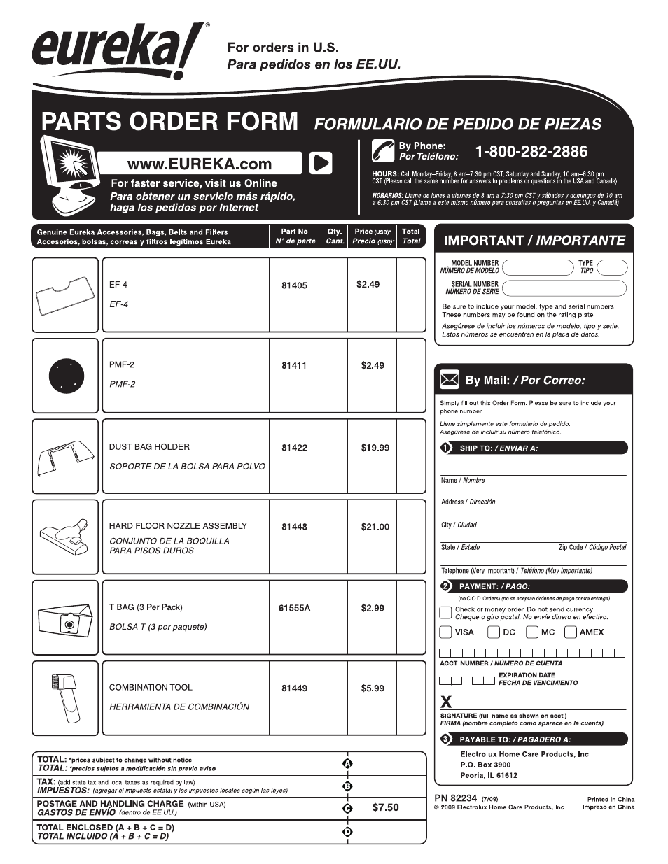 Eureka 980 serias User Manual | Page 16 / 16
