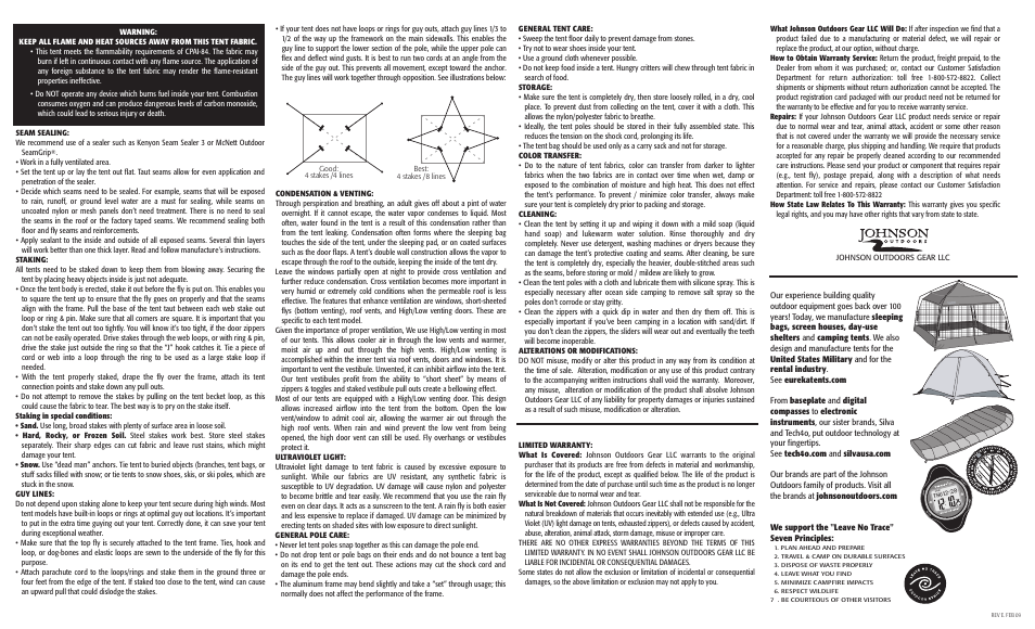 Carekeep camping tnts 09.ai | Eureka Tetragon 1610 User Manual | Page 2 / 2