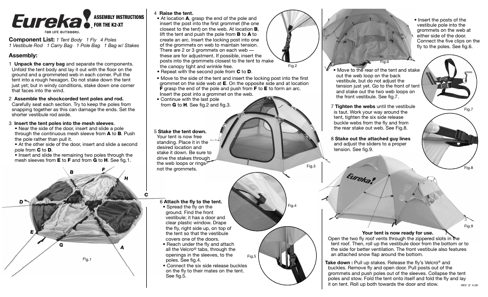 Eureka K2-XT User Manual | 2 pages