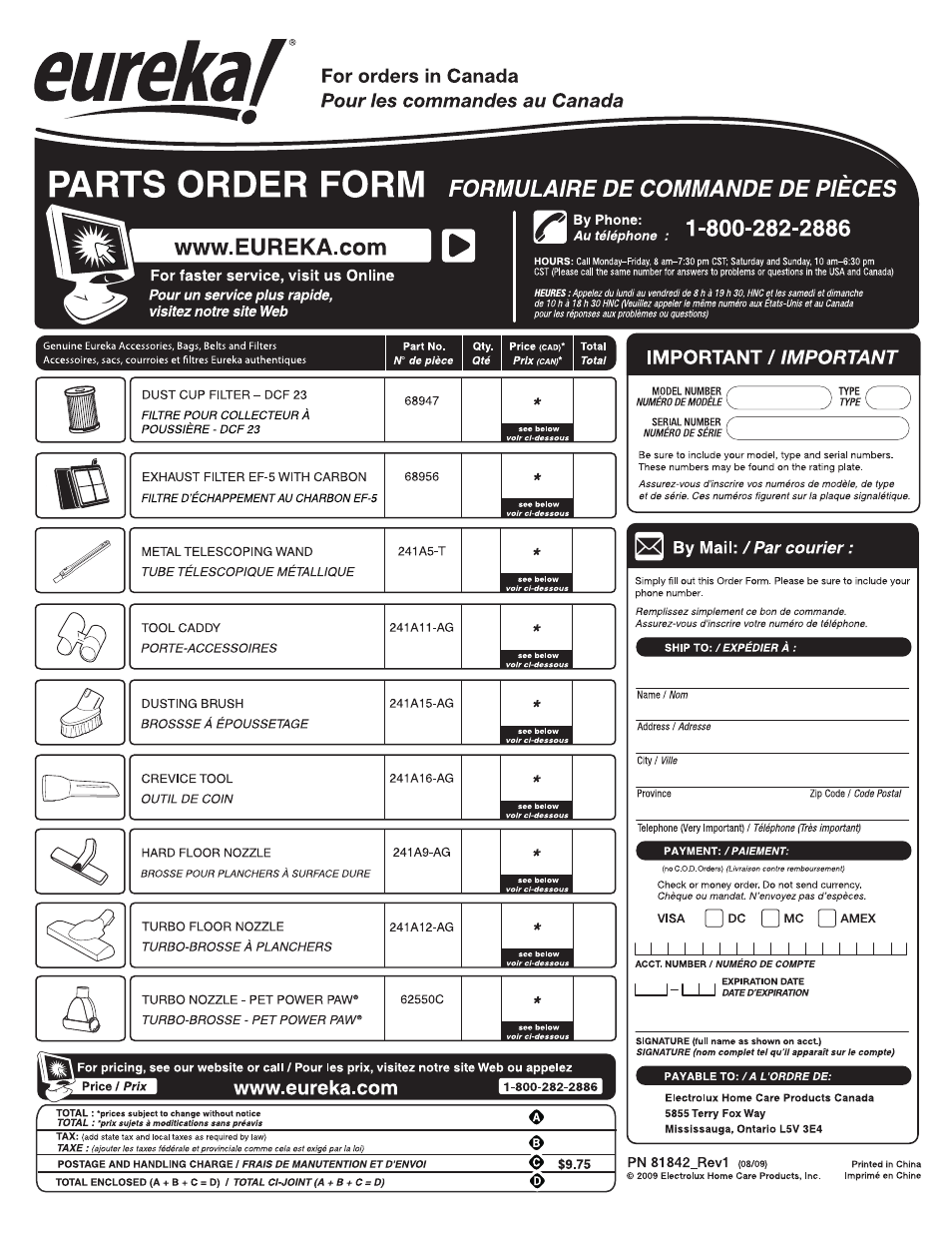 Eureka serias 940 User Manual | Page 17 / 18