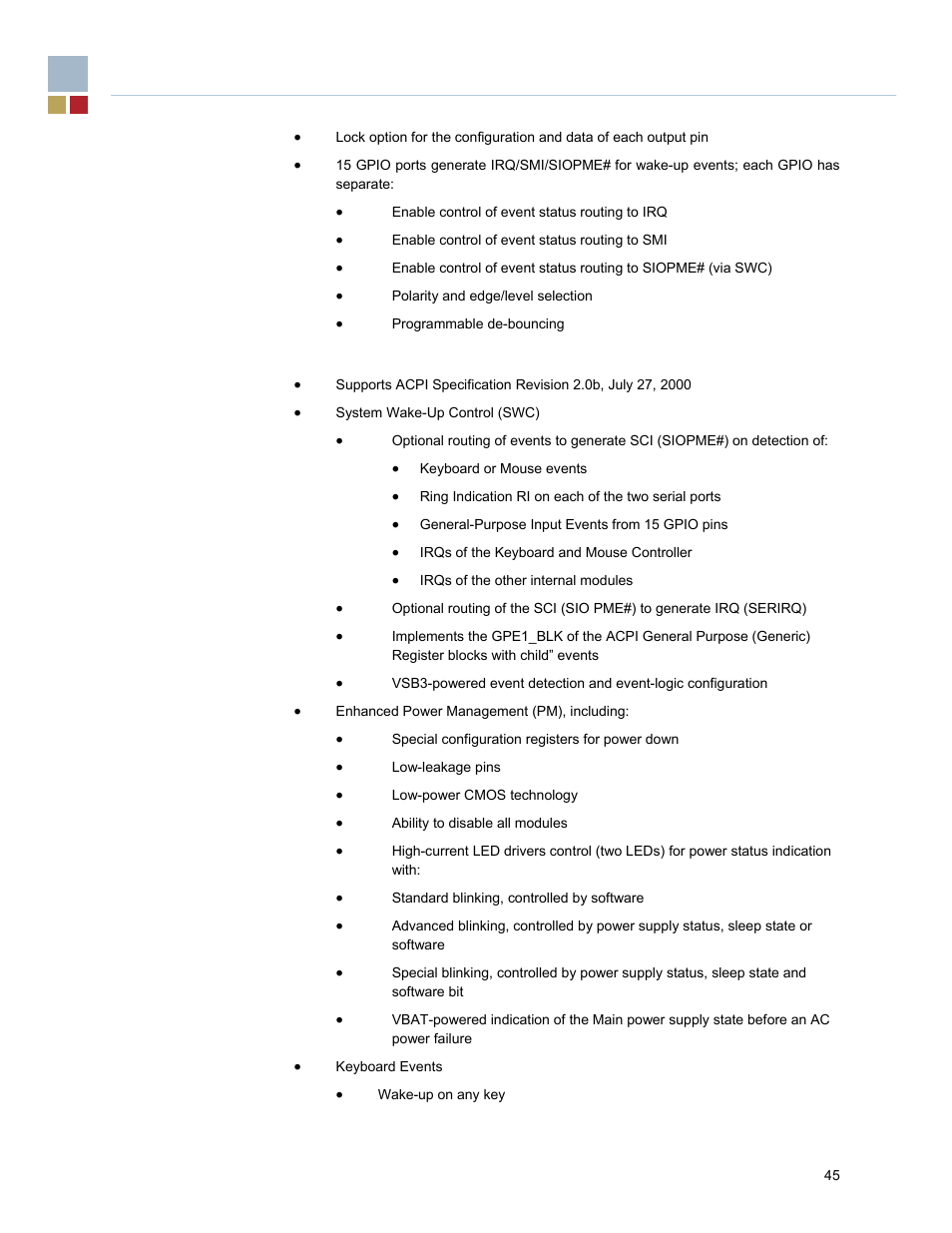 4 power management | Endura RADISYS KP915GV User Manual | Page 45 / 125