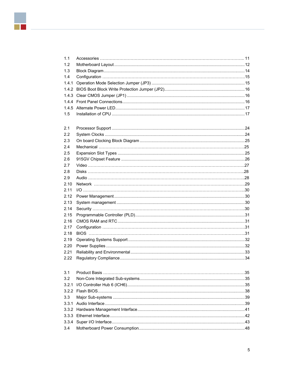 Endura RADISYS KP915GV User Manual | Page 5 / 125